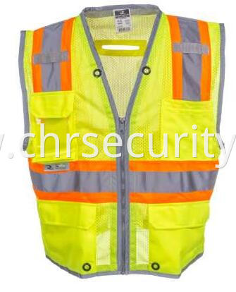 Unisex High Visibility Green Class 2 Pocketed Vest